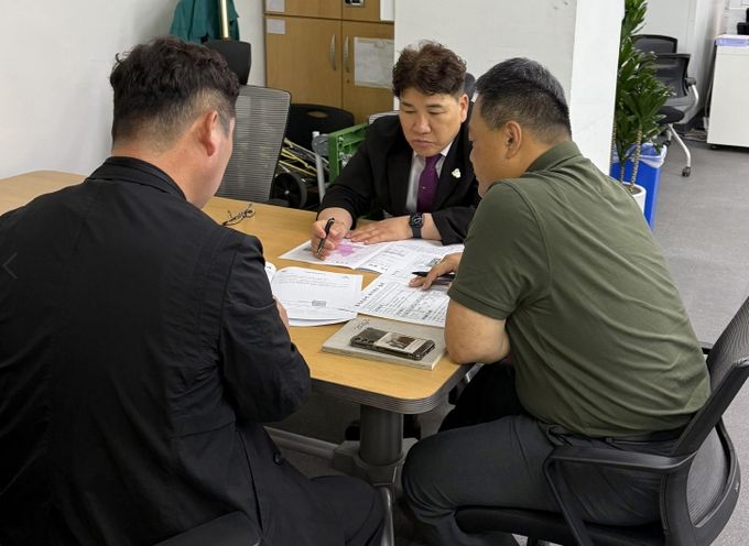 환경부 방문 사업설명 모습