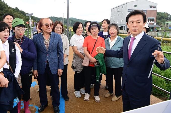 조규일 진주시장, ‘나불천 국가생태문화탐방로’ 현장점검