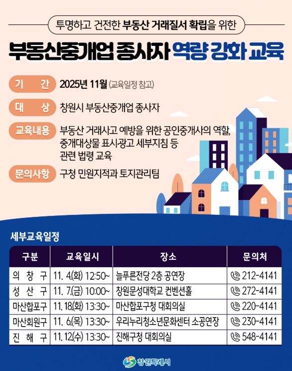 창원특례시, 부동산 거래사고 예방 교육