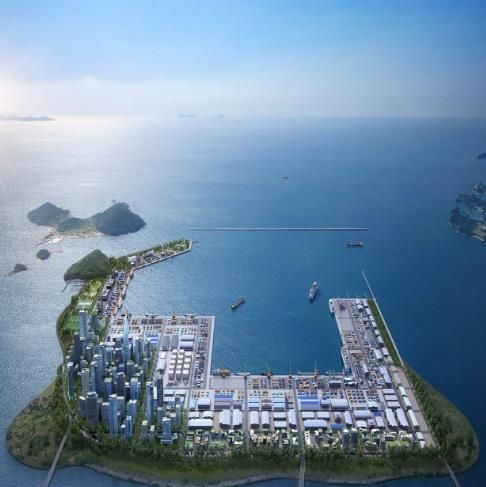 군산시새만금기본계획현안반영위해뛴다(군산새만금신항조감도).