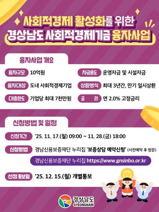 '사회적경제기금 융자사업' 카드뉴스