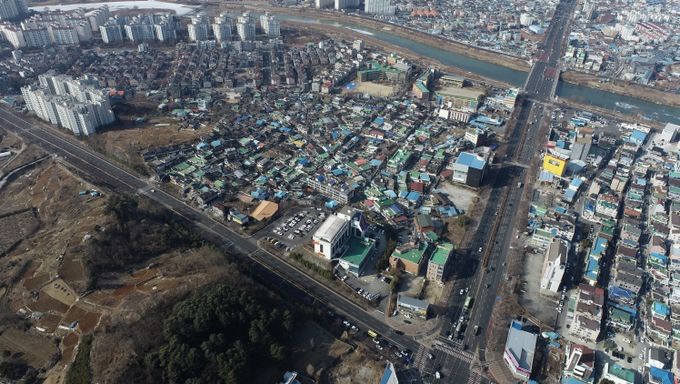 재개발·재건축 정비사업 활성화로 도시에 활력! (하가구역 항공사진)