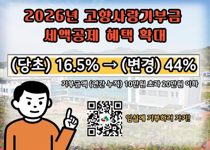 “기부하면 더 돌려준다” 임실군, 주민 체감형 고향사랑기부 대전환