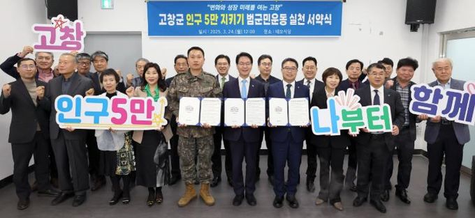 고창군 모양회(지역기관사회단체장 모임), 인구 5만지키기 범군민 운동