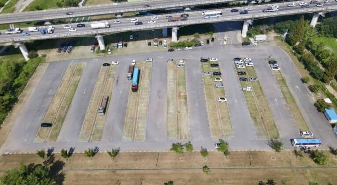 밀양시 가곡 KTX환승공영주차장 전경