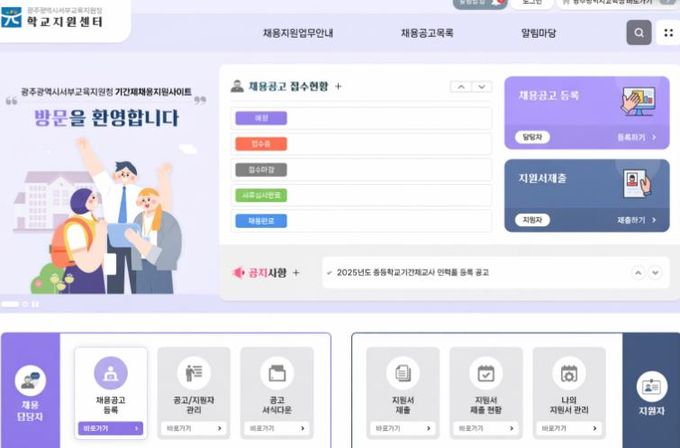 광주광역시 서부교육지원청, 기간제교사 채용 지원