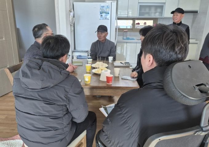 9일 북산면 대곡리 주민 면담