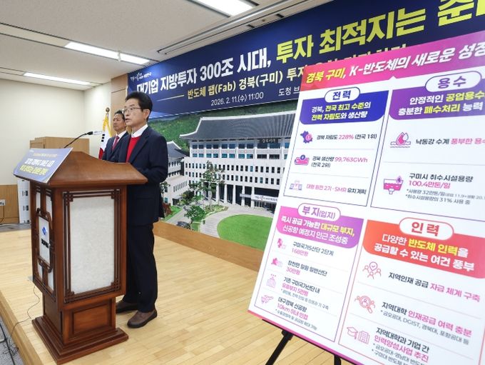 경북도청에서 기자회견을 열었다