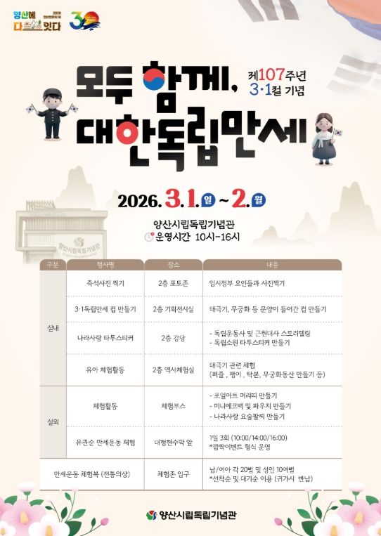 양산시립독립기념관 체험행사