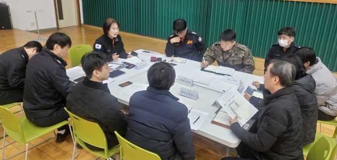 소방 합동 ICTC 사전 훈련 모습