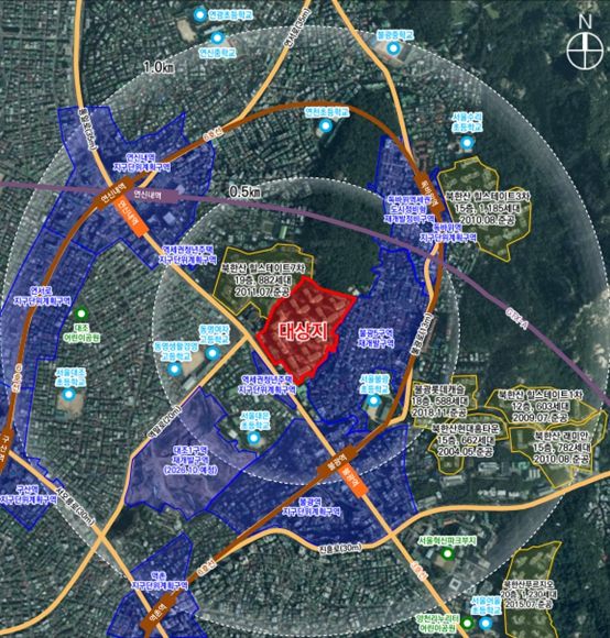 위치도 (은평구 불광동 248번지 일대)