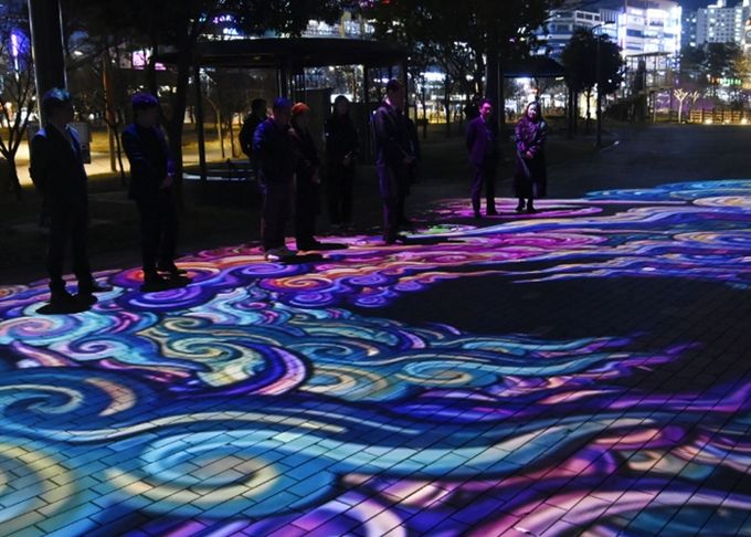 유가읍 중앙공원 미디어아트