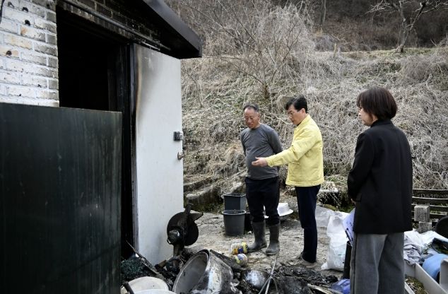 장수군, 주택화재 현장 방문