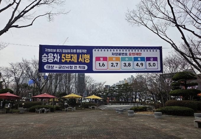 군산시 공공기관 5부제 시행