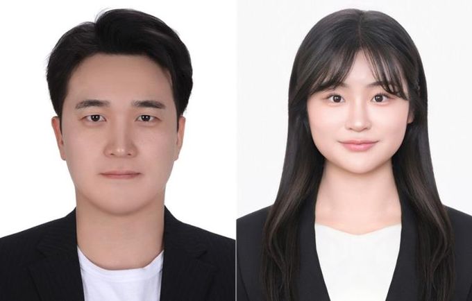 경상국립대학교 성재경 교수, 김주은 석사 연구생(왼쪽부터)