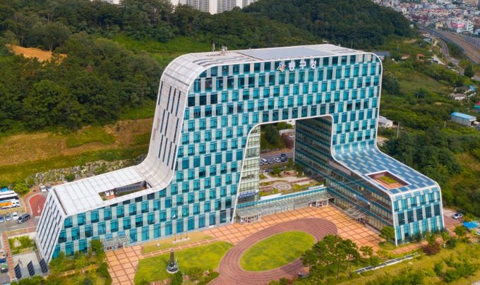 대전 동구청 전경(드론 촬영)